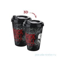 Стакан для кофе 400 мл с крышкой 400 мл 3D &quot;Coffee&quot; / ассорти / 293665