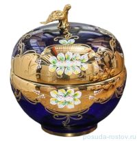 Ваза с крышкой - яблоко &quot;Лепка синяя&quot; М+М / 038842