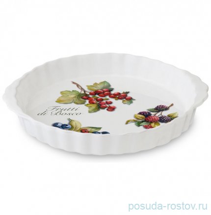 Блюдо для запекания 32 см круглое &quot;Artigianato ceramico /Лесные ягоды&quot; / 243560