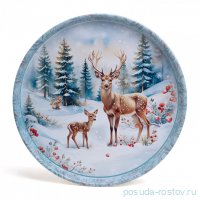 Поднос сервировочный 33 х 2,1 см &quot;Зимняя сказка&quot; / 379291