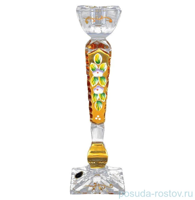 Подсвечник 25 см "Хрусталь с золотом" / 057082