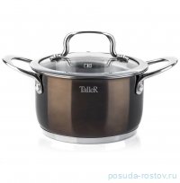 Кастрюля 18 х 11 см со стеклянной крышкой 2,6 л &quot;Брауни /TalleR&quot; / 300347