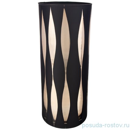 Ваза для цветов 30 см &quot;Cilindro hilary gold /Black&quot; / 269717