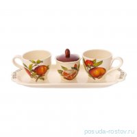 Чайный набор на 2 персоны 5 предметов &quot;Artigianato ceramico /Гранат&quot; / 271473