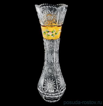 Ваза для цветов 31 см &quot;Хрусталь с золотом&quot; / 098986