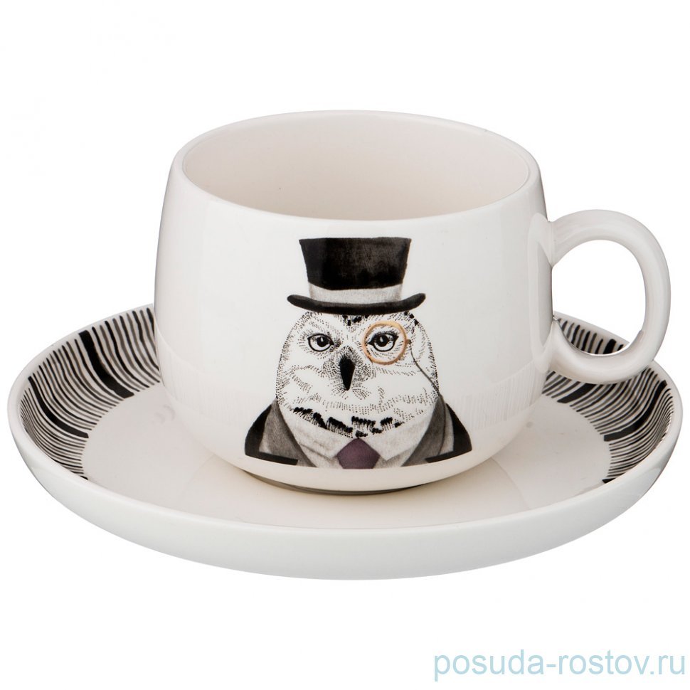 Чайные пары 450 мл 4 шт "Fashion Animals /Филин" / 190902