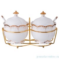 Набор сахарниц 2 шт с ложками на подставке &quot;герцогиня&quot; / 192579