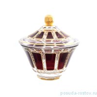 Конфетница 12 см с крышкой &quot;Эгерманн /Рубин в золотой оправе&quot; / 165295