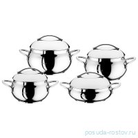 Набор посуды 8 предметов (18, 20, 22, 24 см) стеклянные крышки &quot;BALL-SHAPED MODEL&quot; / 295986