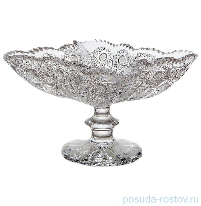 Ваза для конфет 18 см н/н "Glasspo /Хрусталь резной" / 064482