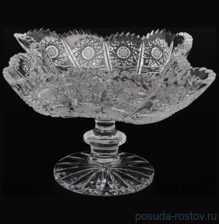 Ваза для конфет 18 см н/н &quot;Glasspo /Хрусталь резной&quot; / 064482