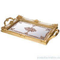 Поднос декоративный 56,5 х 34,2 х 6 см прямоугольный с ручками &quot;Рококо&quot; / 262823