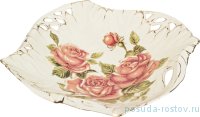 Блюдо 34 х 34 х 9 см квадратное фигурное &quot;Корейская роза&quot; / 186401