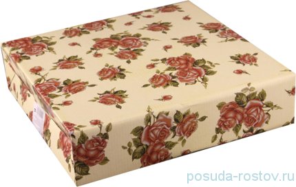 Блюдо 34 х 34 х 9 см квадратное фигурное &quot;Корейская роза&quot; / 186401