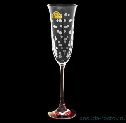 Бокалы для шампанского 160 мл 6 шт &quot;Флора /Розовый в горошек&quot; / 044068