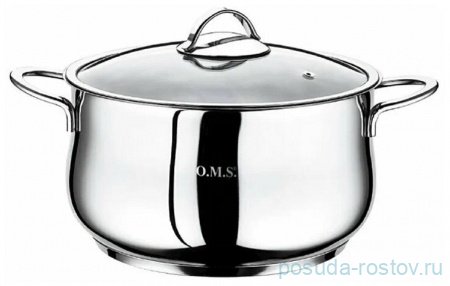Кастрюля 22 х 12 см со стеклянной крышкой 4,5 л "SINGLE COOKWARE" / 284260