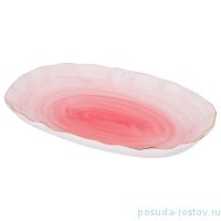 Блюдо 25 х 16 х 3,5 см овальное &quot;колор де аква /розовая&quot; / 190741