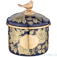 Банка для сыпучих продуктов 12 х 9 см 1 л кобальт &quot;Agness /Ренессанс /Розы&quot; / 210673