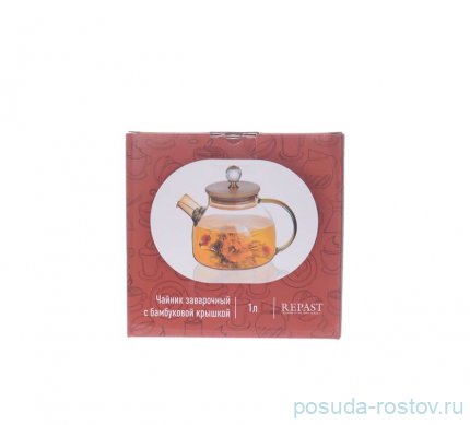 Заварочный чайник 1 л с бамбуковой крышкой медовый &quot;Air /Repast&quot; 2 / 269117