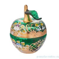 Ваза с крышкой - яблоко &quot;Лепка зелёная&quot; маленькая / 252548