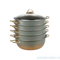 Мантоварка 28 х 10 см с антипригарным покрытием 5,8 л зелёная &quot;GRANITE COUSCOUS PAN SET&quot; / 171737