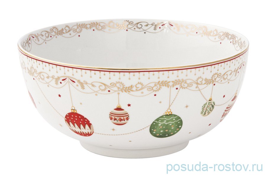 Салатник 23 х 10 см 2,5 л "Christmas Eve /Новогодние шары"  / 362192