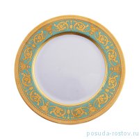 Блюдо 32 см круглое &quot;Констанц /Императорское золото /на бирюзовом&quot; / 157359
