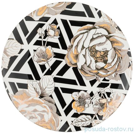 Тарелка 27 см 1 шт &quot;golden rose /геометрия&quot; / 208452