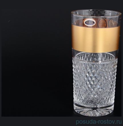 Стаканы для воды 350 мл 6 шт &quot;Max Crystal /Хрусталь матовое золото&quot; / 116646