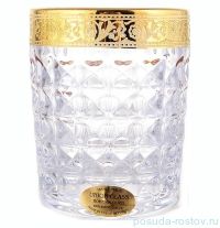 Стаканы для виски 230 мл 6 шт &quot;Диаманд /Золотой цветочный кант&quot; / 151521