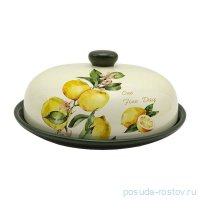 Блюдо для блинов 23 х 9,7 см с крышкой &quot;Лимоны&quot; / 277272