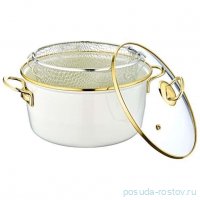 Кастрюля 22 см эмалированная 3 л кремовая &quot;ENAMEL COOKWARES&quot; / 295936