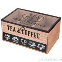 Шкатулка для чая 25 х 16 х 12 см &quot;Coffee &amp; Tia time&quot; / 254851