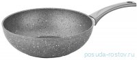 Сковорода-вок 28 х 9 см 3,8 л антипригарное покрытие серая &quot;GRANITE SINGLES&quot; / 295507