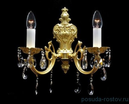 Бра 2 рожковый хрусталь /бронза &quot;Royal Bohemia&quot; / 035983