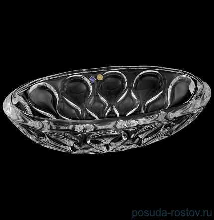 Фруктовница 38,5 см &quot;Ocean /Без декора&quot; хрусталь Йиглава / 148557
