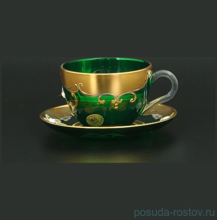 Набор чайных пар 6 шт &quot;Лепка зелёная&quot; U-R / 087831
