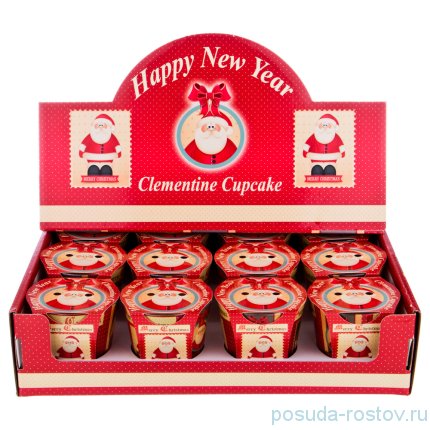 Свеча 8 х 9 см &quot;Happy New Year&quot; (мандарин) / 202645