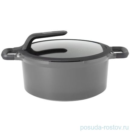 Кастрюля 28 см с крышкой 7,3 л &quot;Gem grey&quot; / 162387