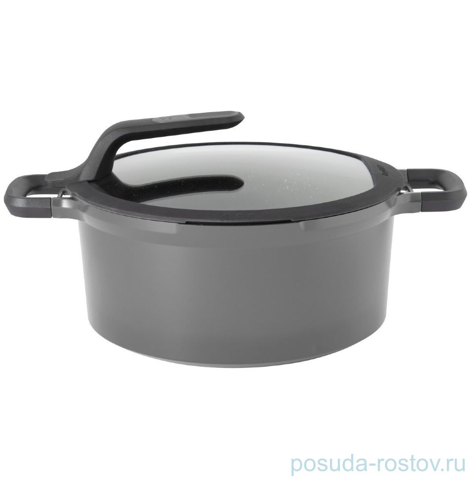 Кастрюля 28 см с крышкой 7,3 л "Gem grey" / 162387