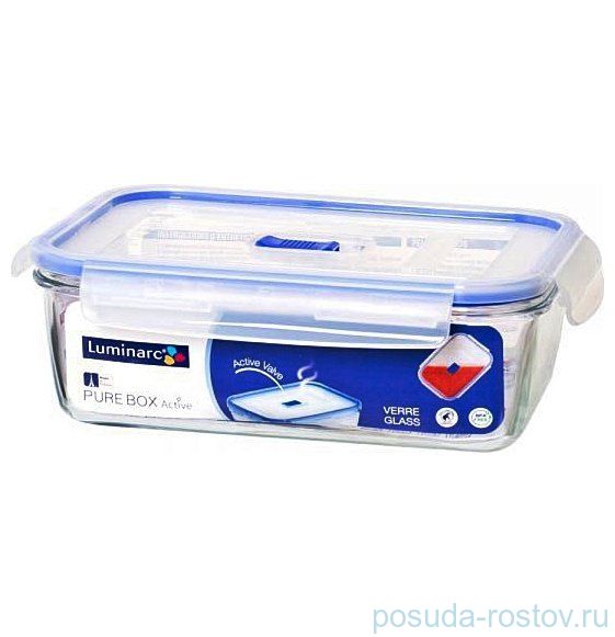 Контейнер 1,97 л прямоугольный стеклянный "Pure box active" / 161756