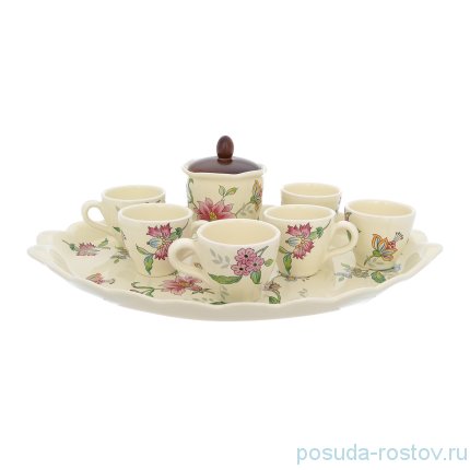 Кофейный набор на 6 персон 9 предметов &quot;Artigianato ceramico /Прованс&quot; / 253206
