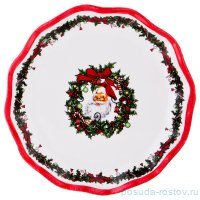 Блюдо 25 х 25 х 3 см круглое &quot;рождественское чудо&quot; / 186281