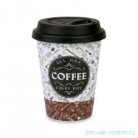 Кружка 380 мл с крышкой &quot;Coffee Talk&quot; / 349598