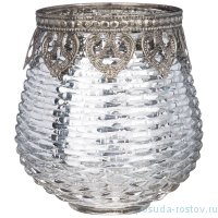 Подсвечник 10 х 10 х 10 см &quot;Измир&quot; с металлическими элементами / 272896
