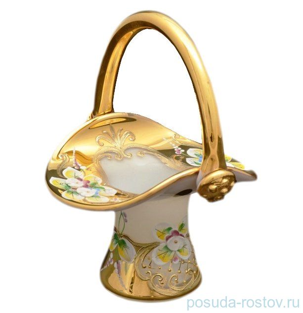 Корзинка 16 см "Лепка белая" / 017216