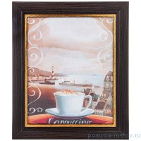 Картина 24 х 30 см &quot;Cappuccino&quot; /рамка венге с золотом / 275116