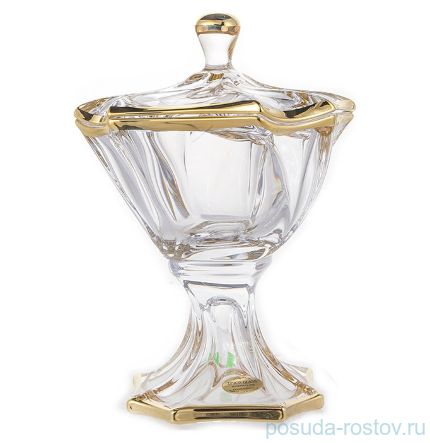 Ваза для фруктов 26 см н/н с крышкой &quot;Нептун /Матовая 1&quot; / 105269