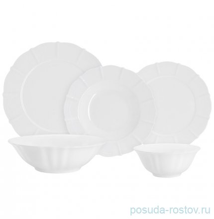 Столовый сервиз на 6 персон 21 предмет &quot;Lotus white&quot; / 369125