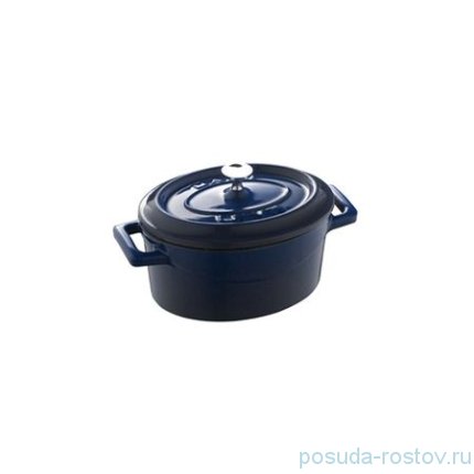 Кастрюля 10 см с крышкой овальная 360 мл &quot;Lava /Blue&quot; / 221018